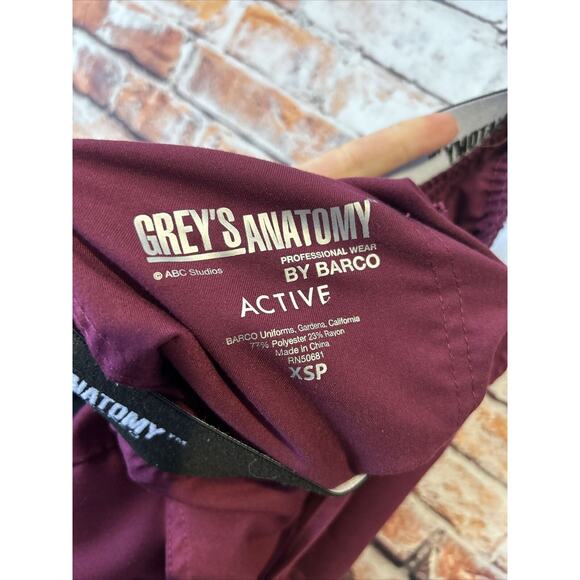 Grey's anatomy Magenta purple active scrub pants women’s size xsp - Picture 4 of 4